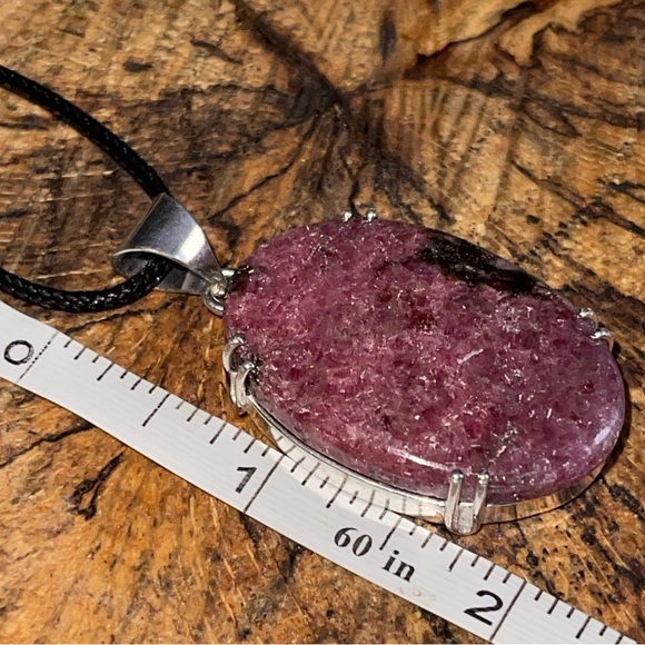 “The Stone of Love” Rhodonite Pendant 2” - Picture 4 of 13